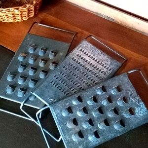 3 Vintage cheese graters